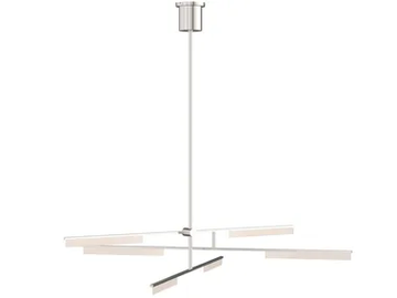 KLEE - 6-Light Chandelier in Polished Nickel by Visual Comfort Europe - view 2